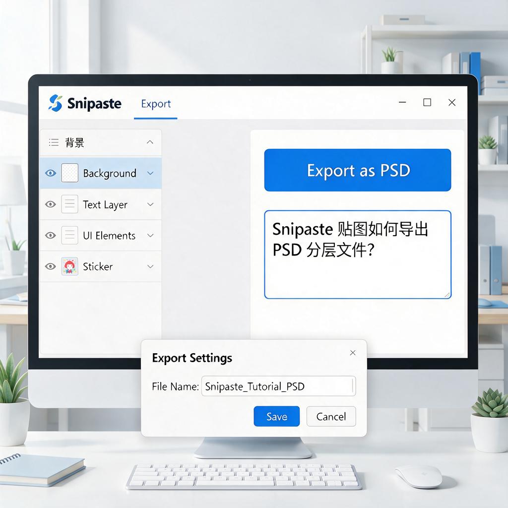 Snipaste贴图如何导出PSD分层文件?
