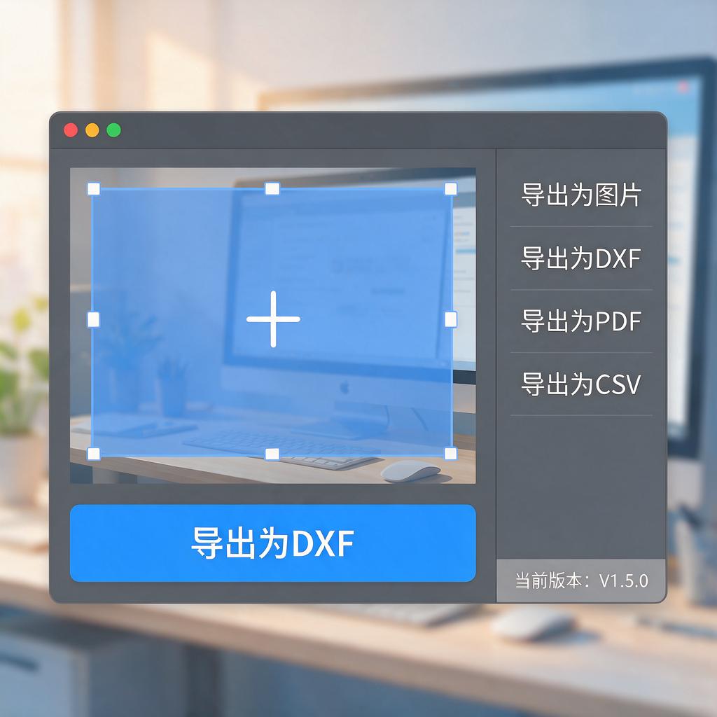 Snipaste贴图如何导出为DXF工程文件格式?