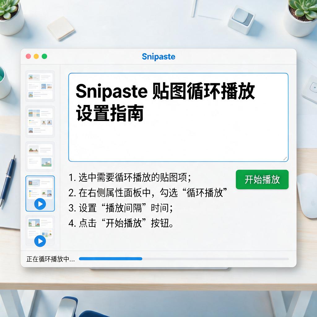 Snipaste贴图循环播放怎么设置?