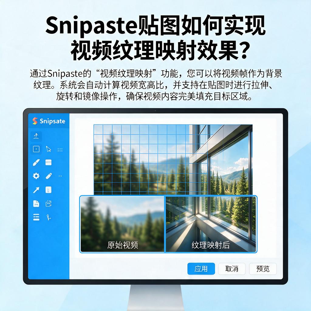 Snipaste贴图如何实现视频纹理映射效果?