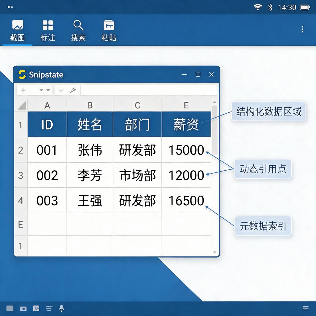 Snipaste贴图如何实现表格数据结构化?