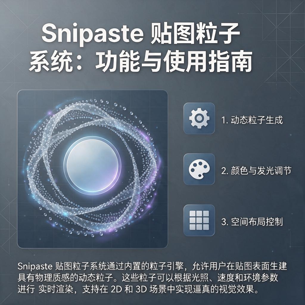 Snipaste贴图粒子系统怎么用有哪些功能？