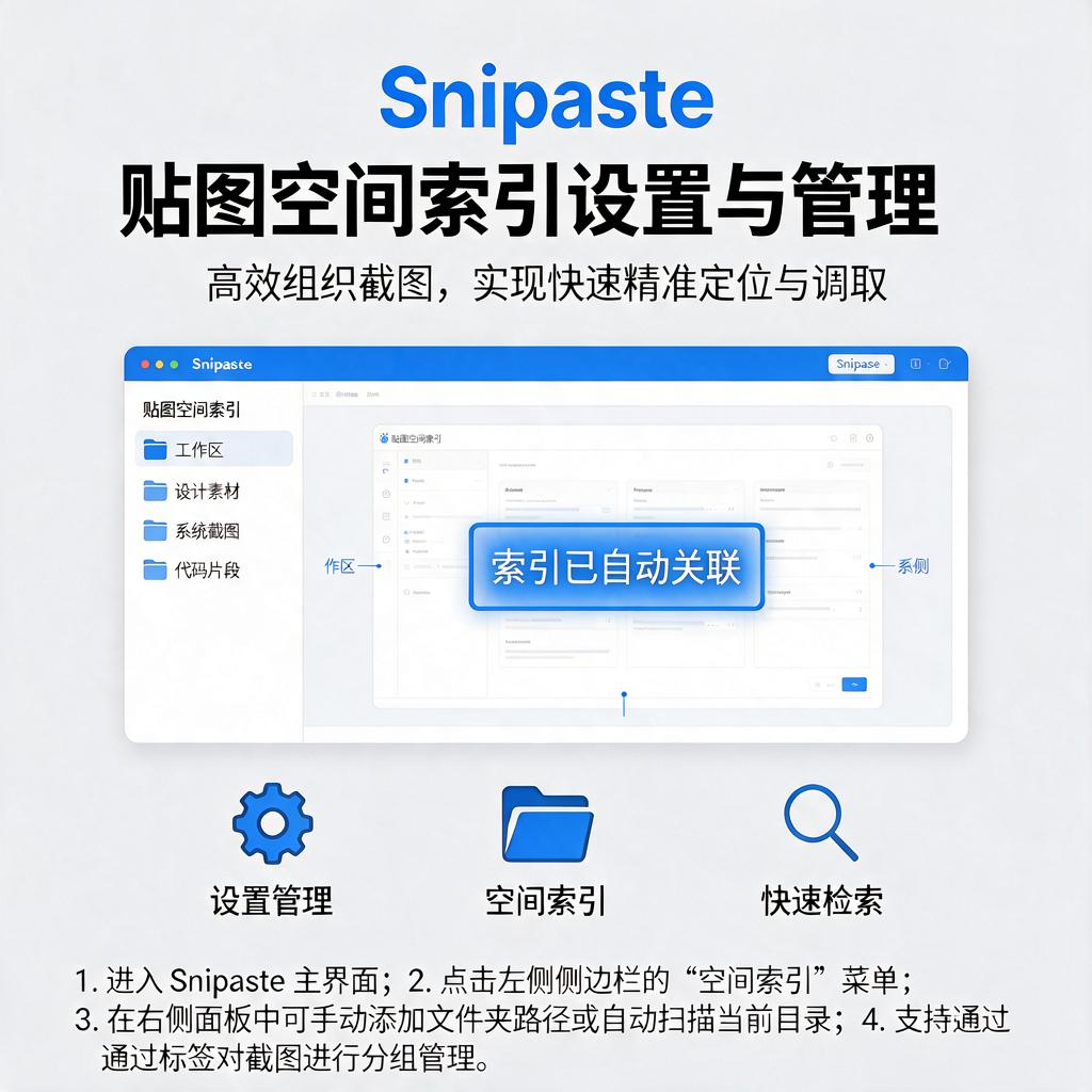 Snipaste贴图空间索引怎么设置和管理？