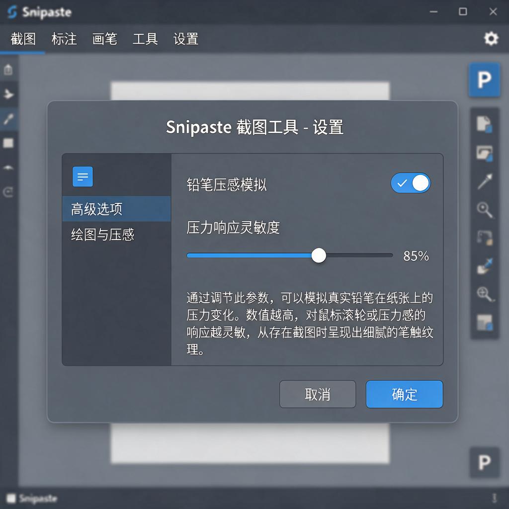 Snipaste如何实现铅笔压感模拟效果?