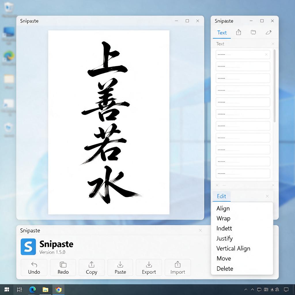 Snipaste如何实现文字竖排排版效果?