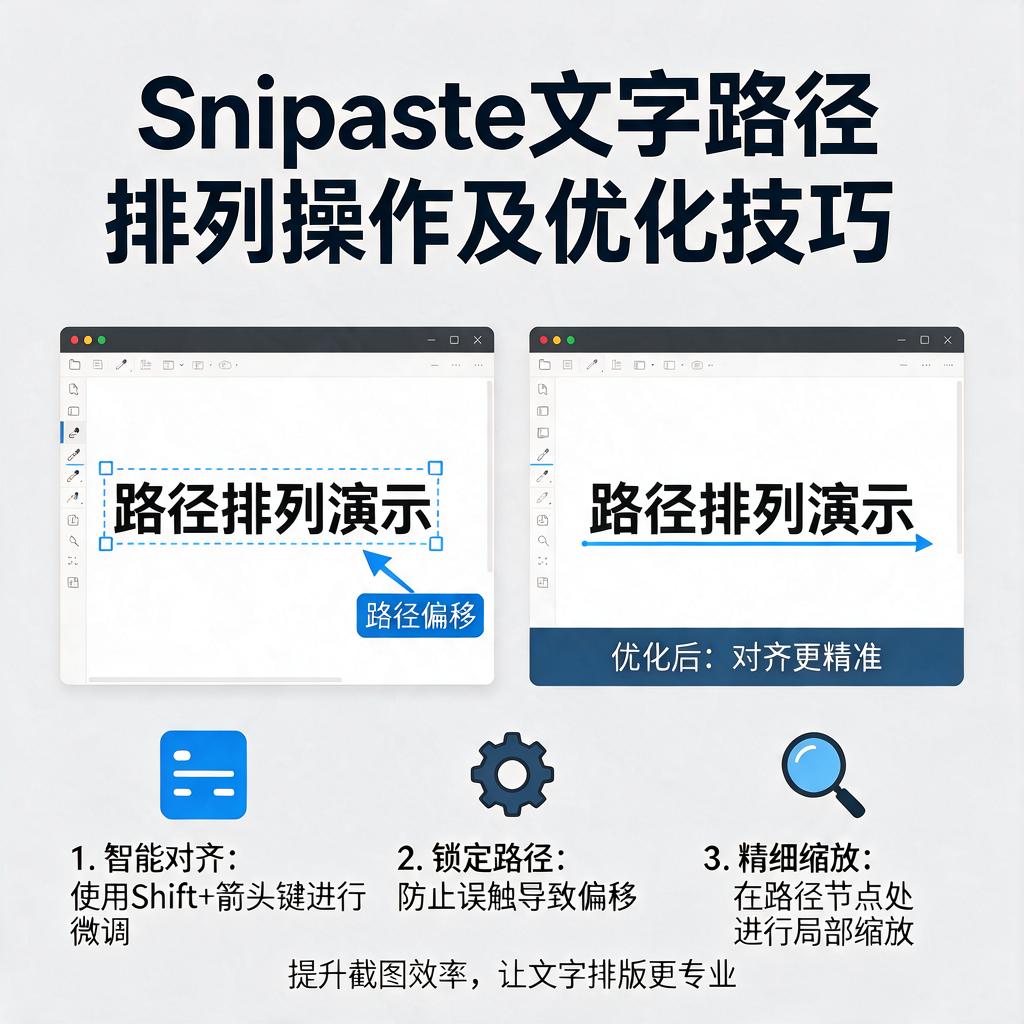 Snipaste文字路径排列怎么操作及优化技巧?