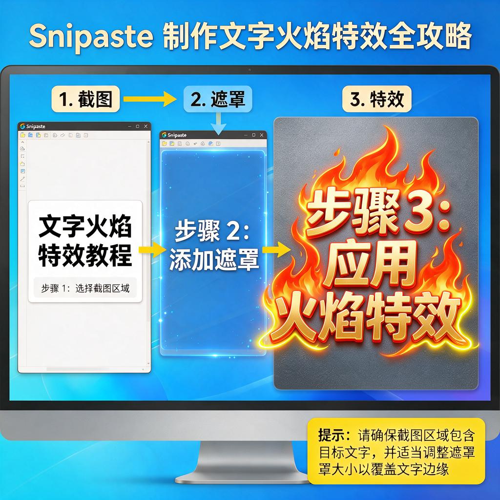 如何用Snipaste制作文字火焰特效？