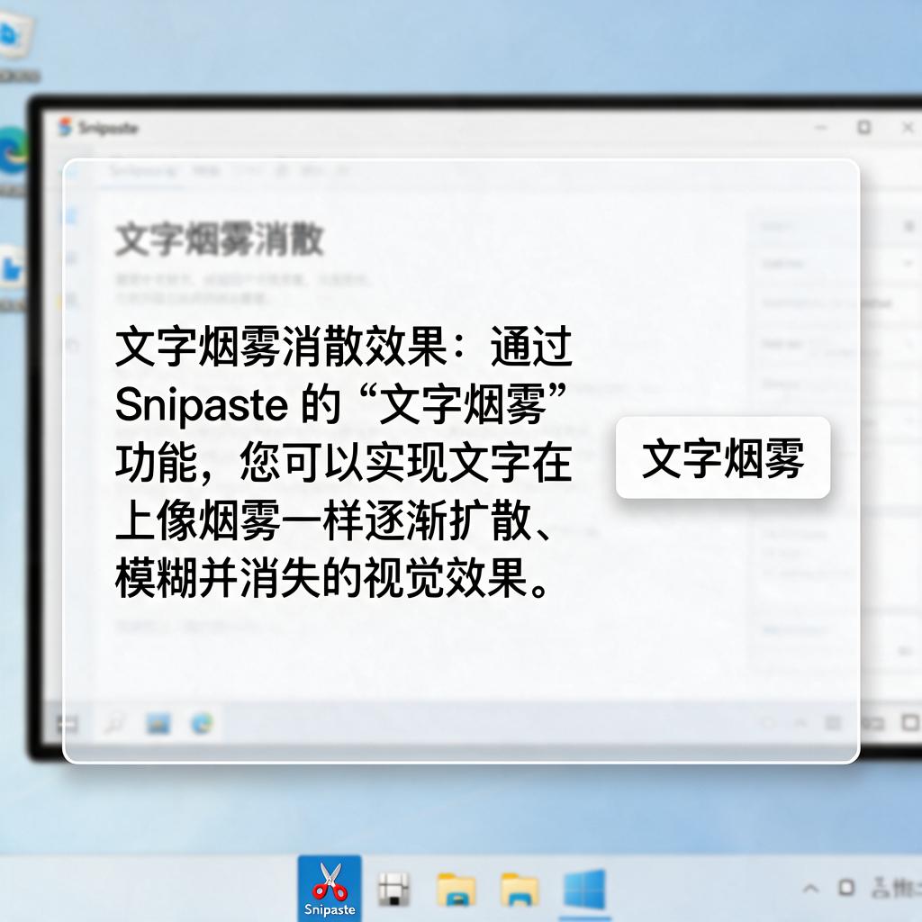 Snipaste如何实现文字烟雾消散效果？