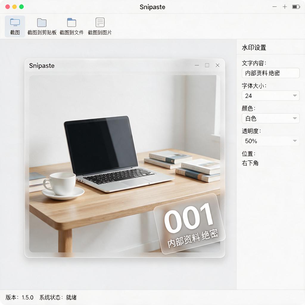 Snipaste如何添加文字数字水印?