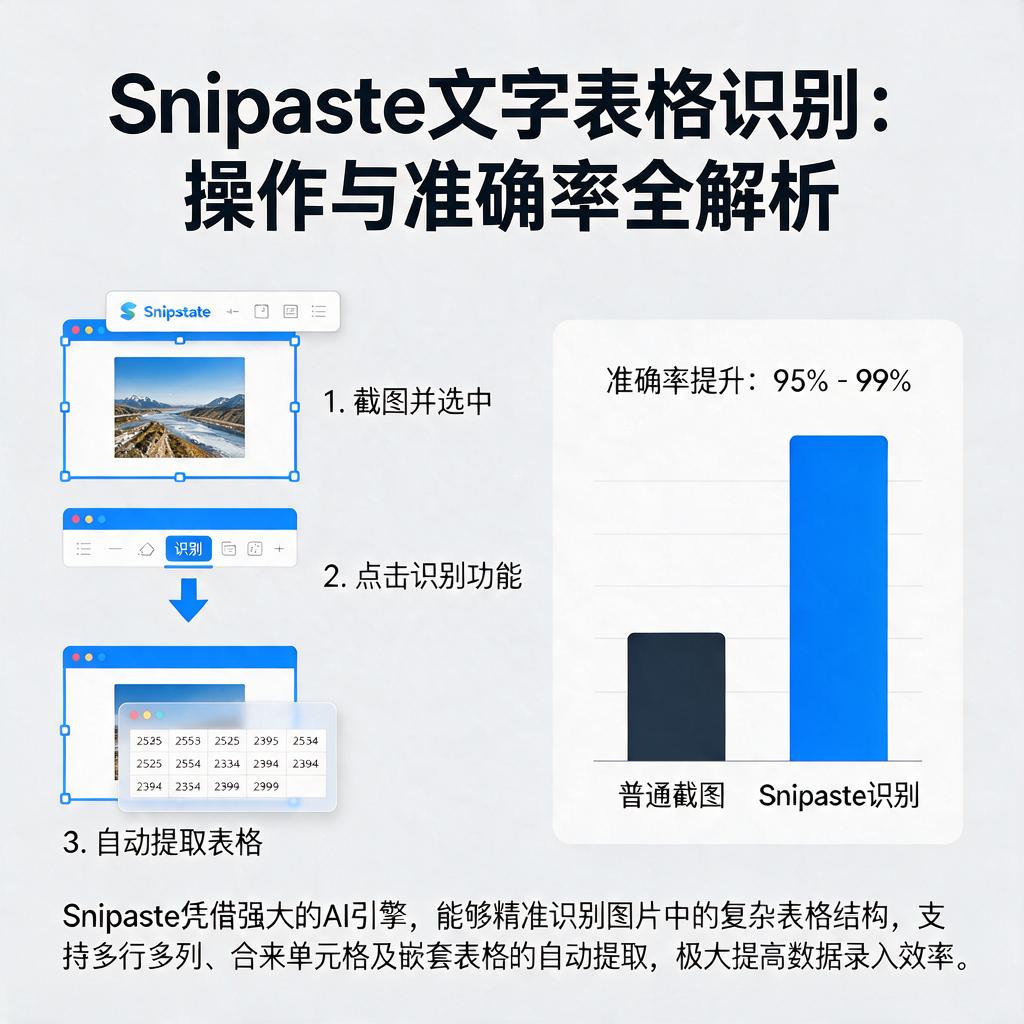 Snipaste文字表格识别怎么操作及准确率如何?