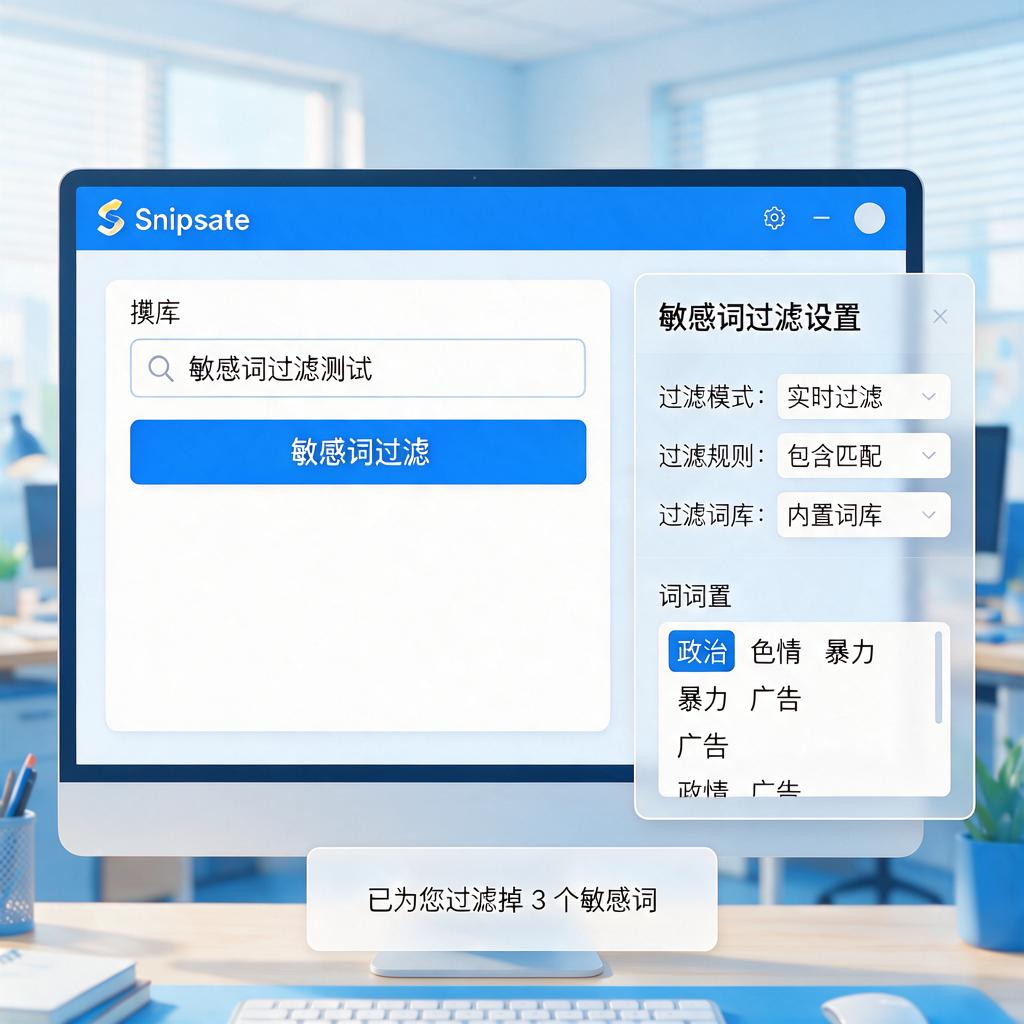 Snipaste如何实现文字敏感词过滤功能?
