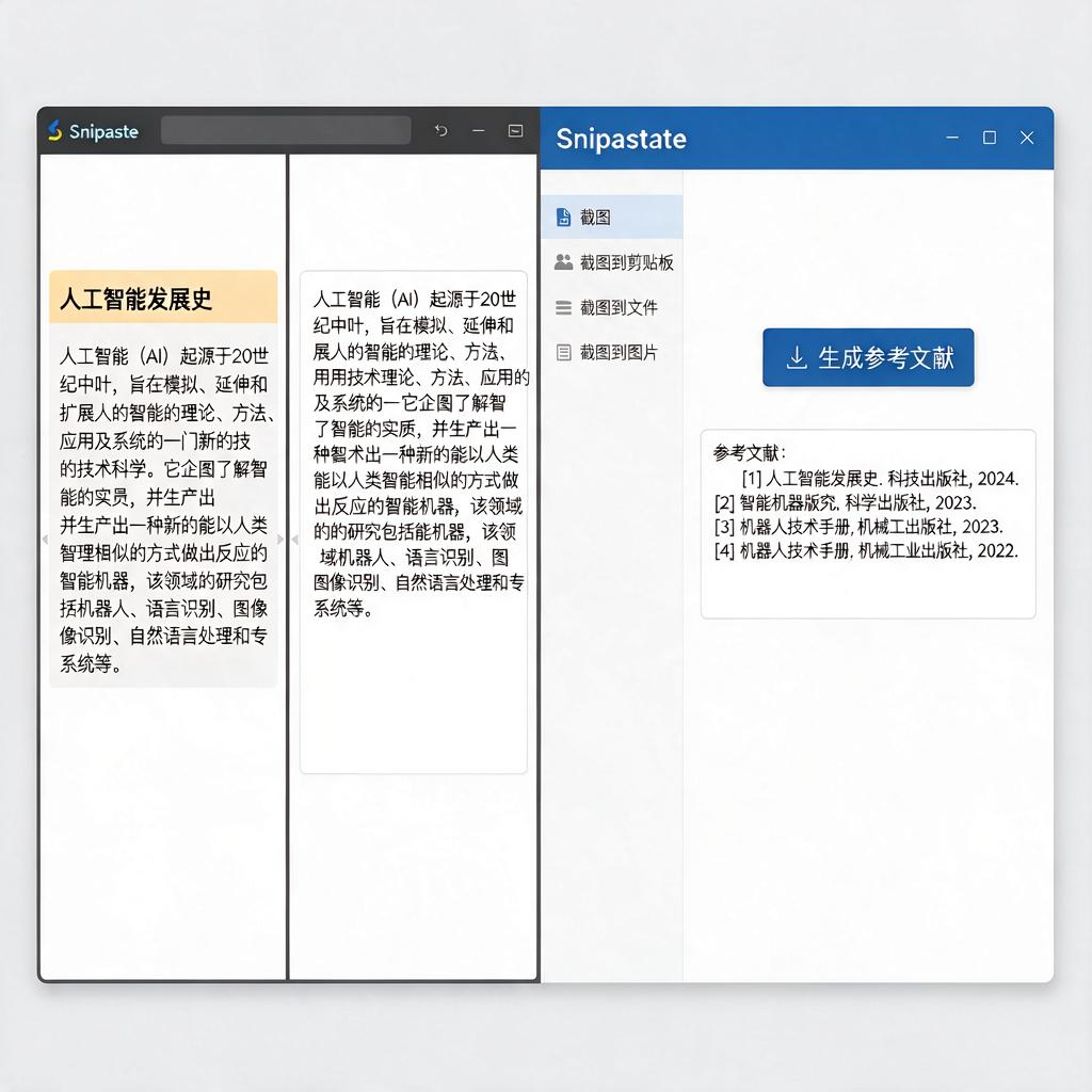 如何用Snipaste生成准确的文字参考文献？