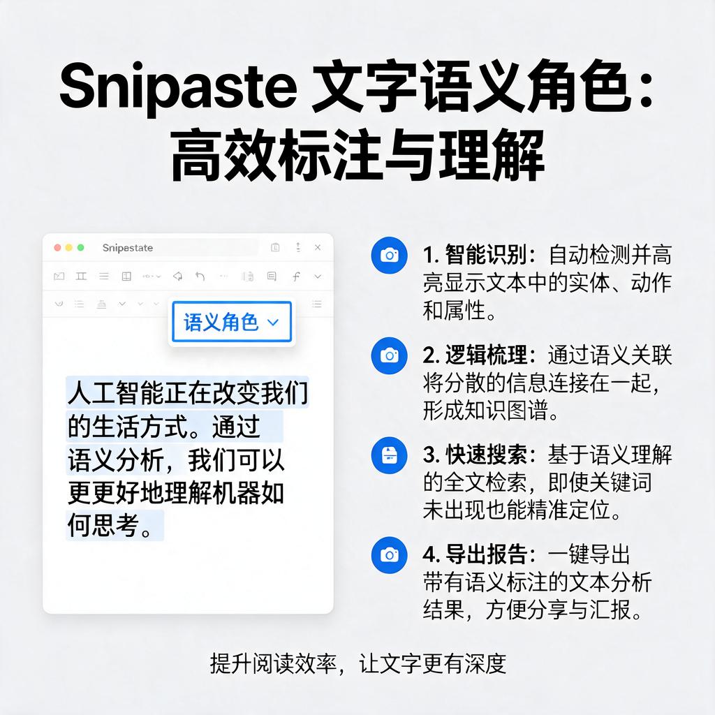 Snipaste文字语义角色怎么用?有哪些功能?