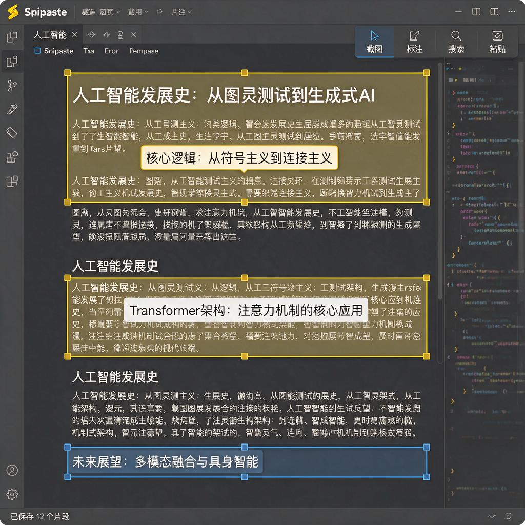 如何用Snipaste辅助整理文字篇章结构?