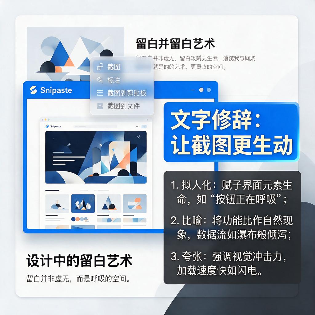Snipaste如何运用文字修辞手法让截图更生动?
