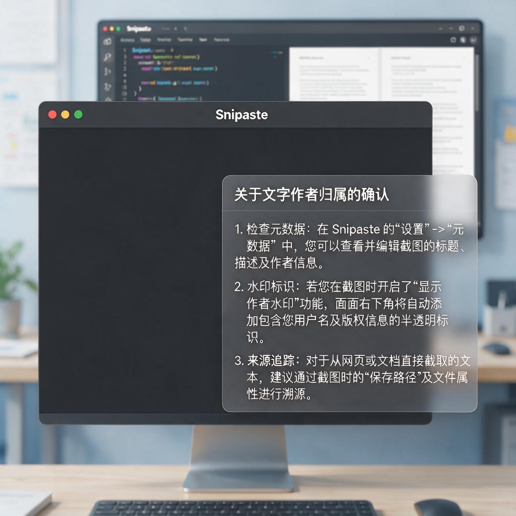 Snipaste文字作者归属如何确认?