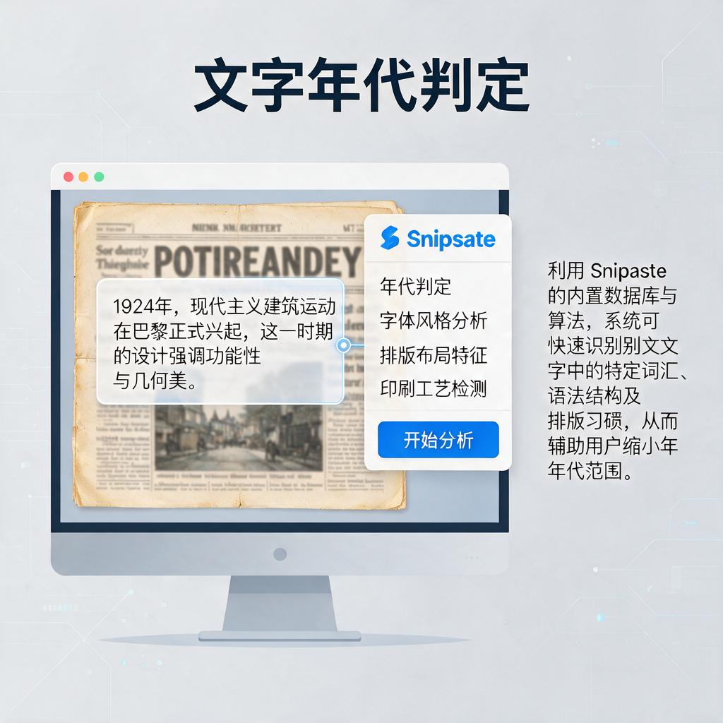 Snipaste如何辅助进行文字年代判定?