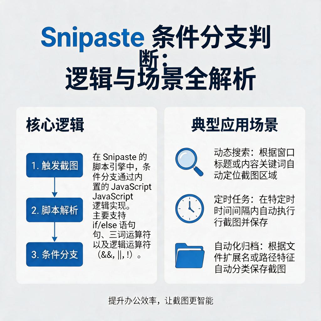 Snipaste条件分支判断如何使用及应用场景有哪些?