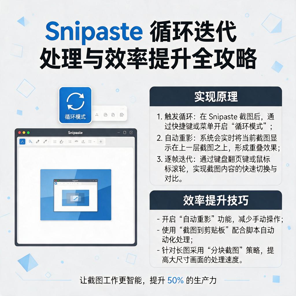 Snipaste循环迭代处理怎么实现并提升效率?