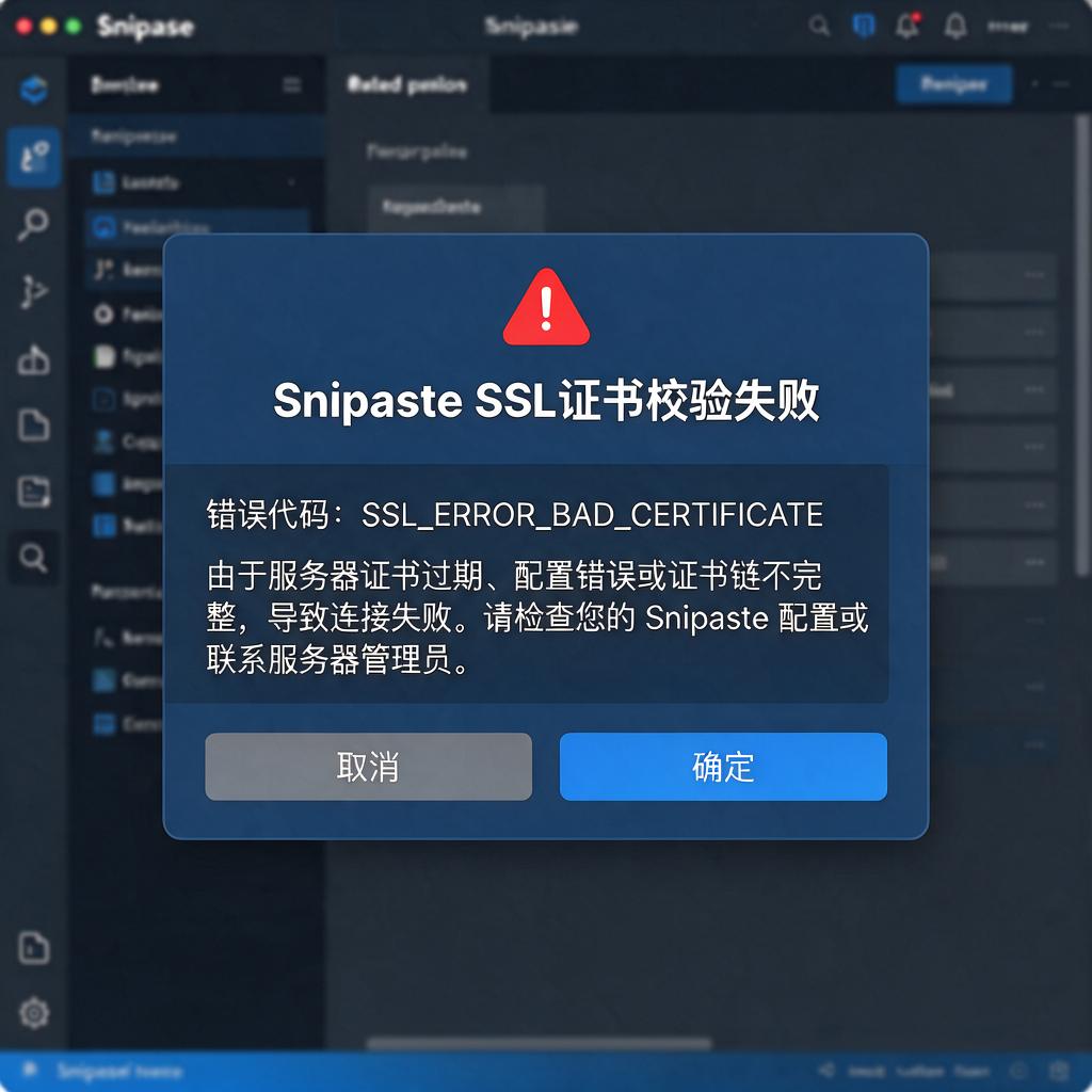 Snipaste SSL证书校验失败怎么解决?