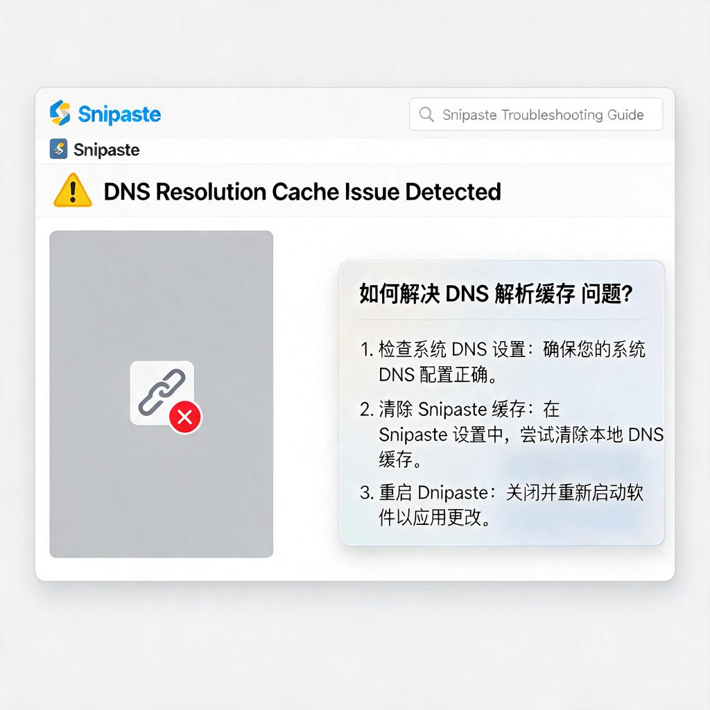Snipaste遇到DNS解析缓存问题怎么解决?