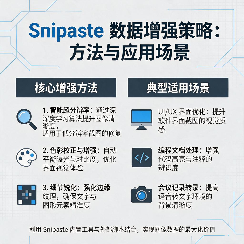 Snipaste数据增强策略有哪些方法及适用场景?