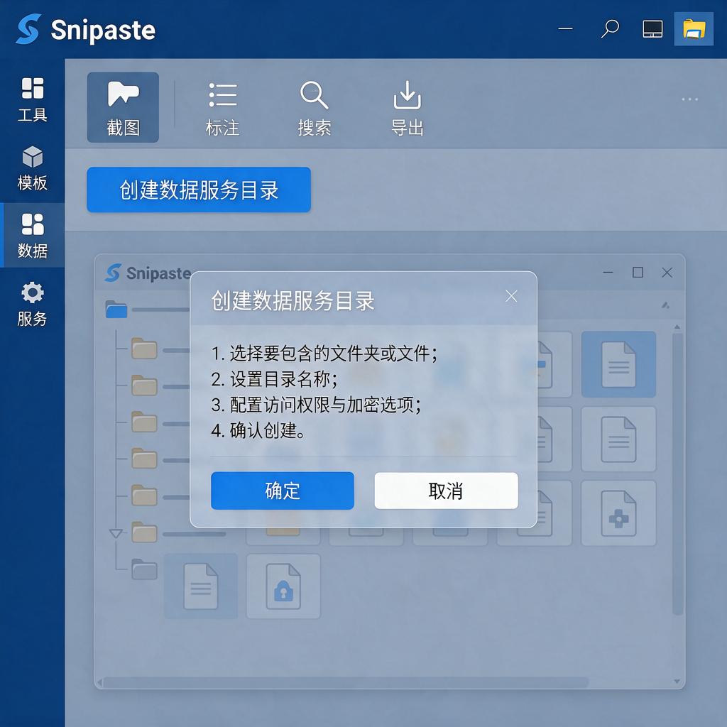 如何用Snipaste创建数据服务目录？