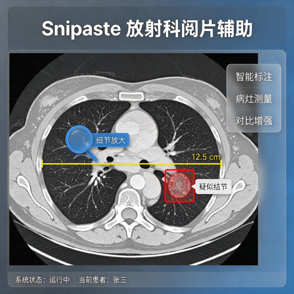 Snipaste放射科阅片辅助效果怎么样？