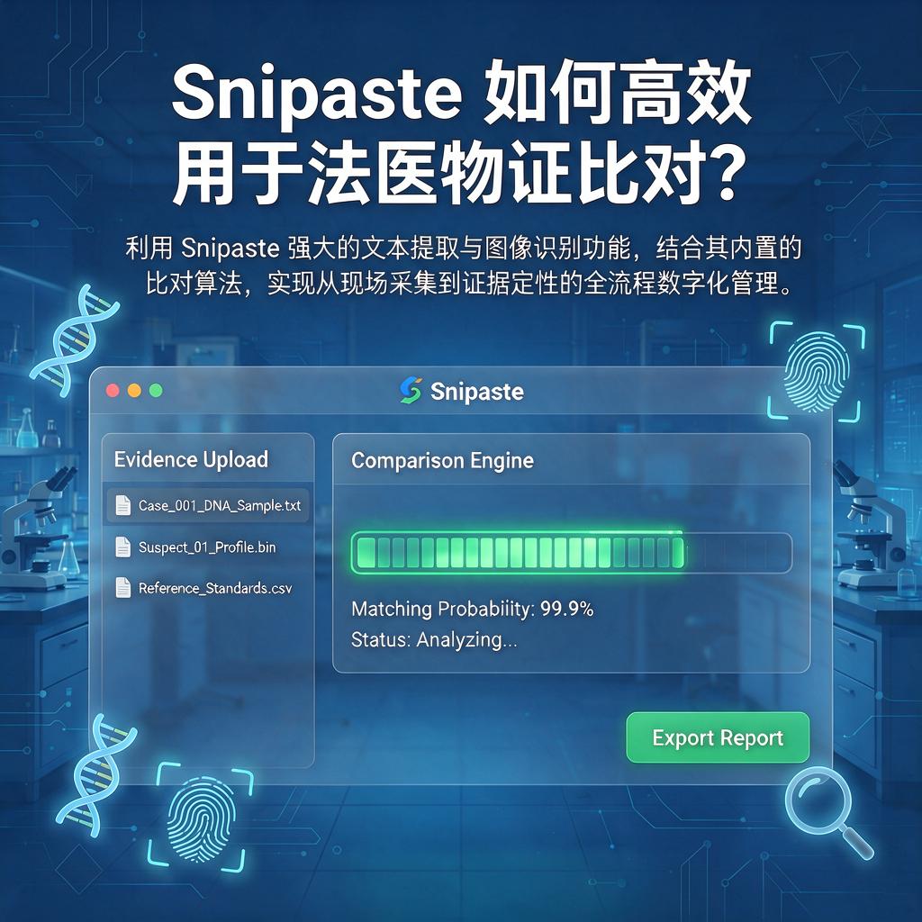 Snipaste如何高效用于法医物证比对？