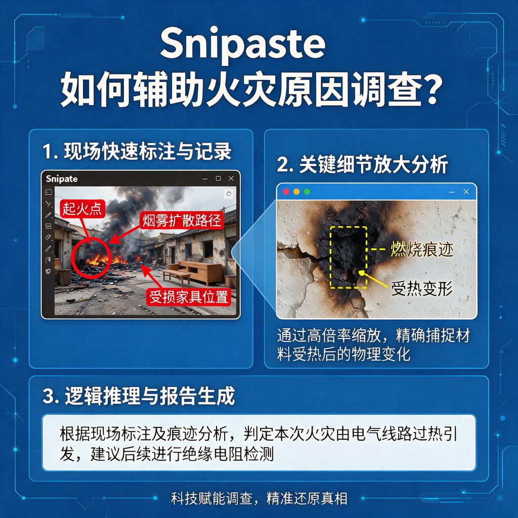 Snipaste如何辅助火灾原因调查?