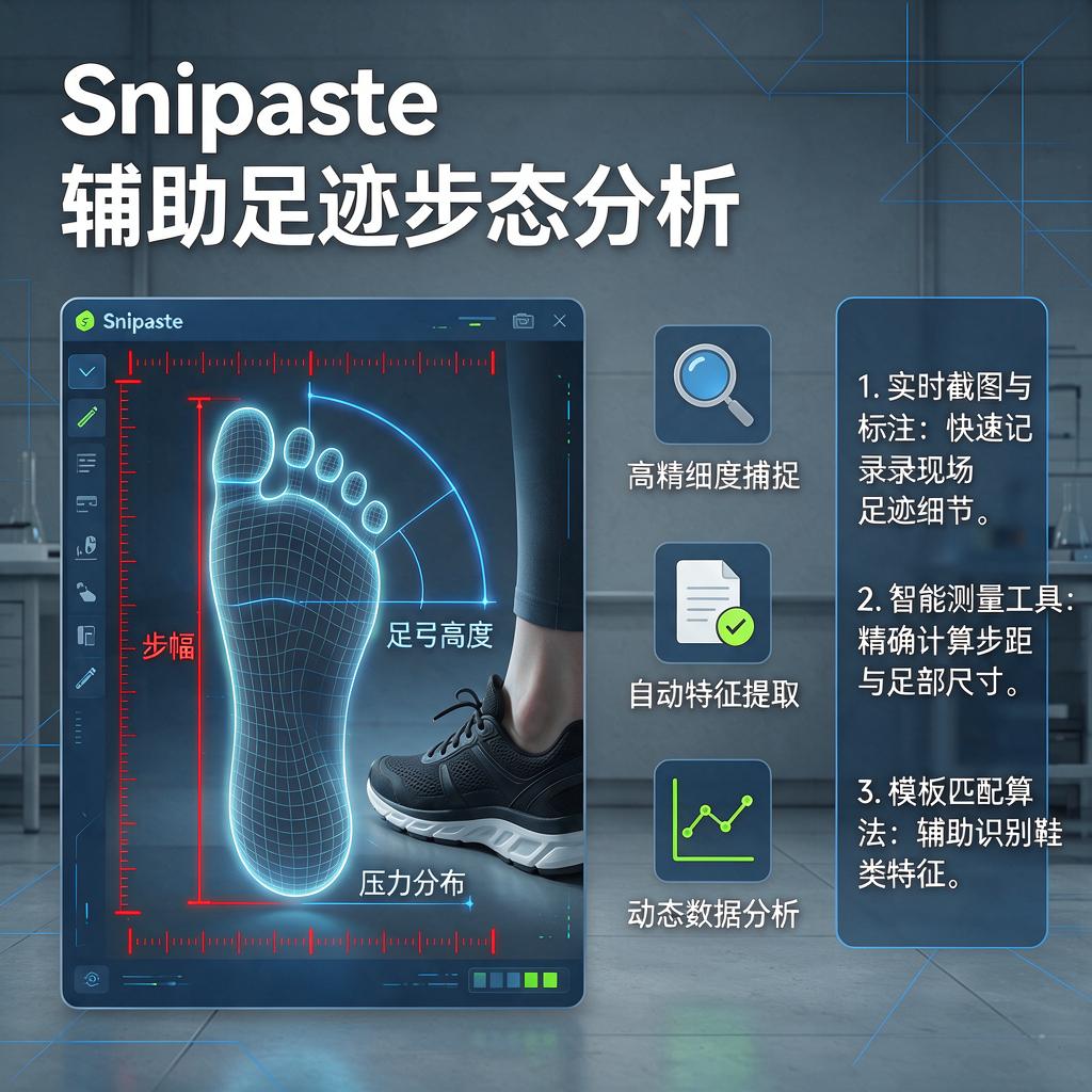 Snipaste如何辅助进行足迹步态分析?