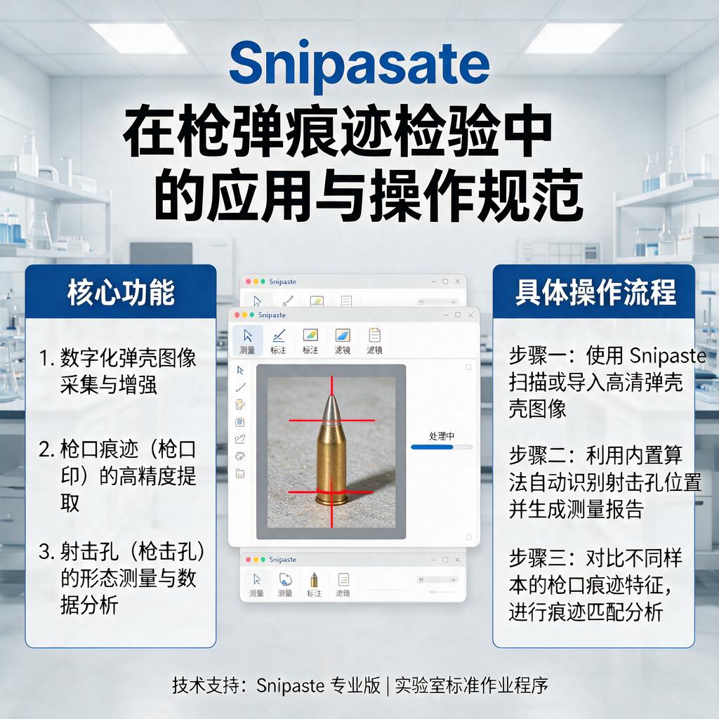 Snipaste能用于枪弹痕迹检验吗?具体怎么操作?