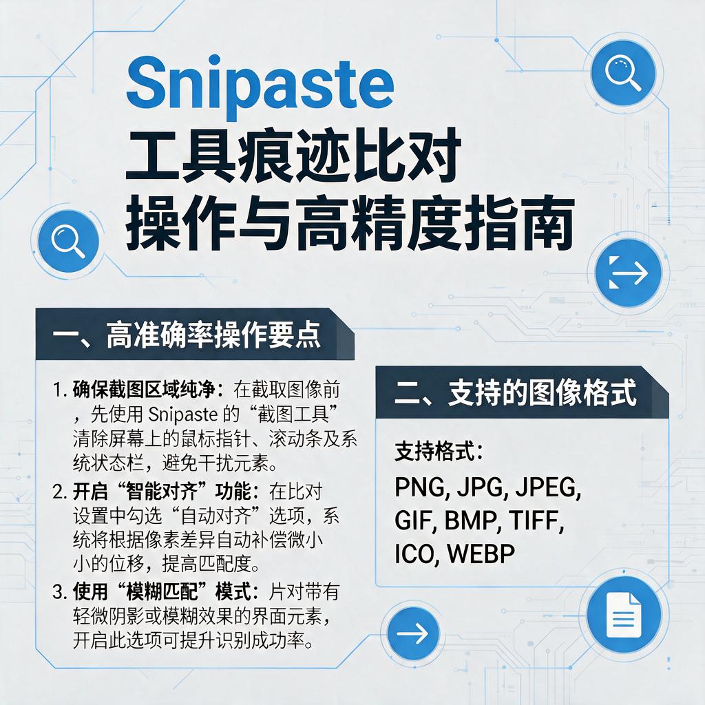 Snipaste工具痕迹比对怎么操作准确率高且支持哪些格式?