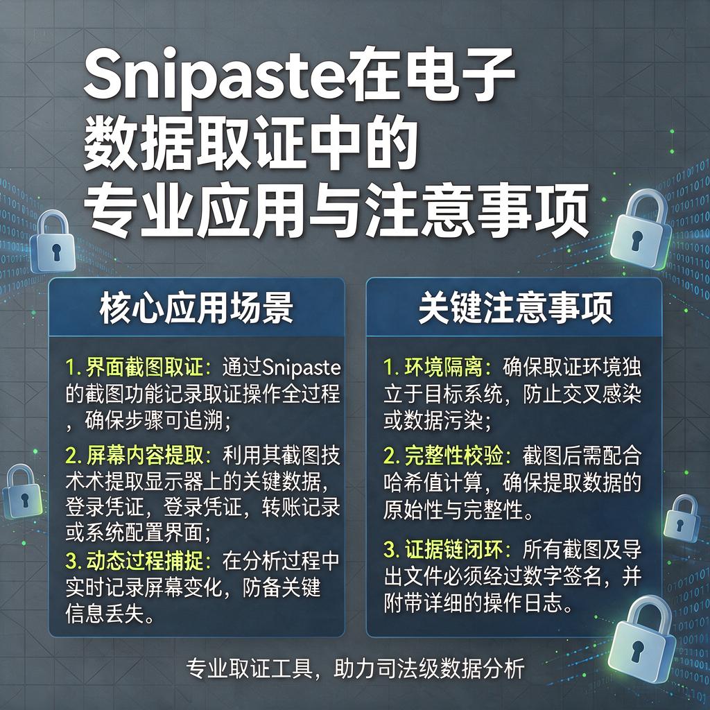 Snipaste在电子数据取证中怎么用?有哪些注意事项?