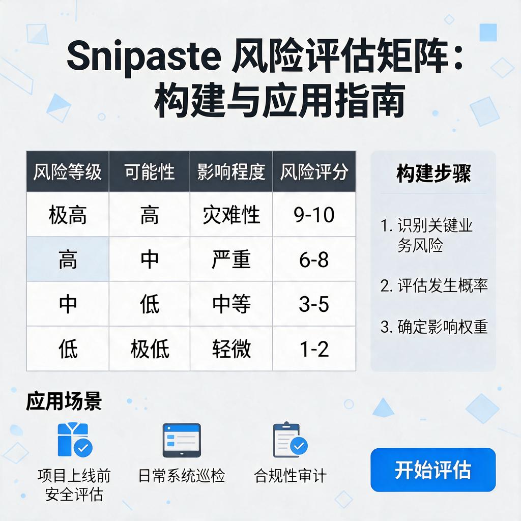 Snipaste风险评估矩阵是什么？如何构建与应用？