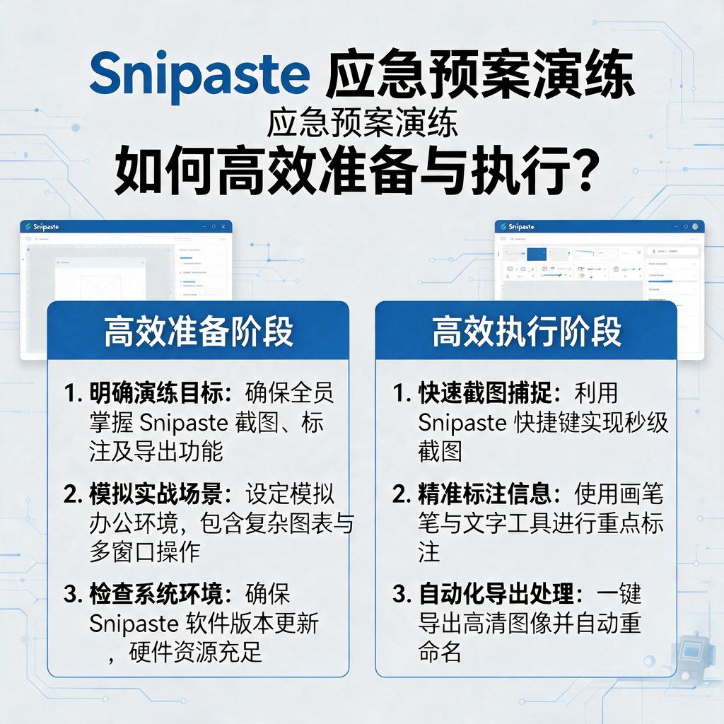 Snipaste应急预案演练如何高效准备与执行？