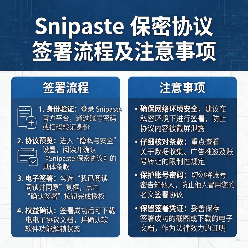 Snipaste保密协议签署流程及注意事项是什么？