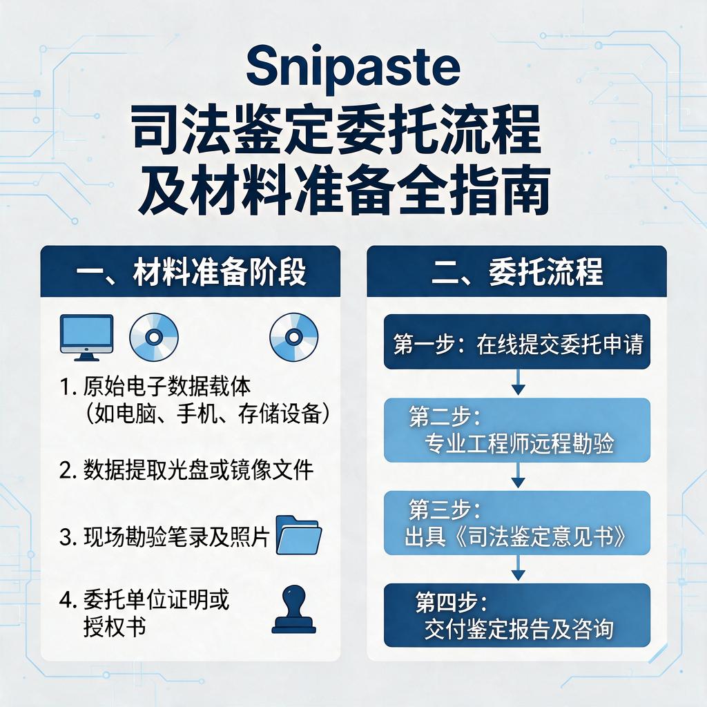 Snipaste司法鉴定委托流程及材料准备是怎样的?