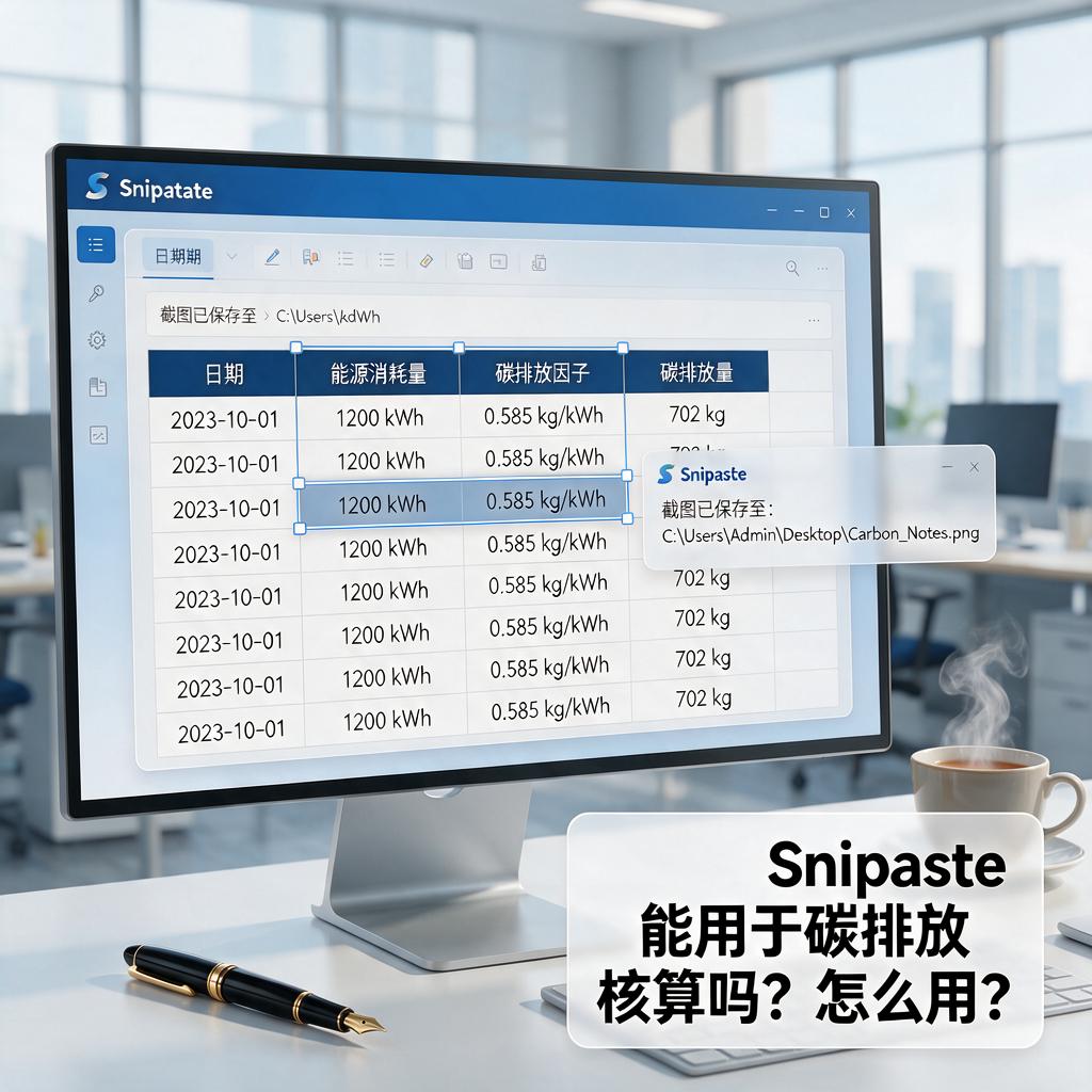 Snipaste能用于碳排放核算吗?怎么用?