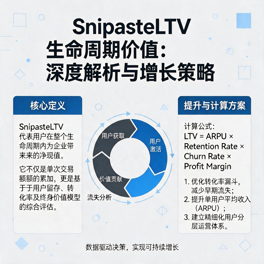 SnipasteLTV生命周期价值是什么 如何提升和计算?