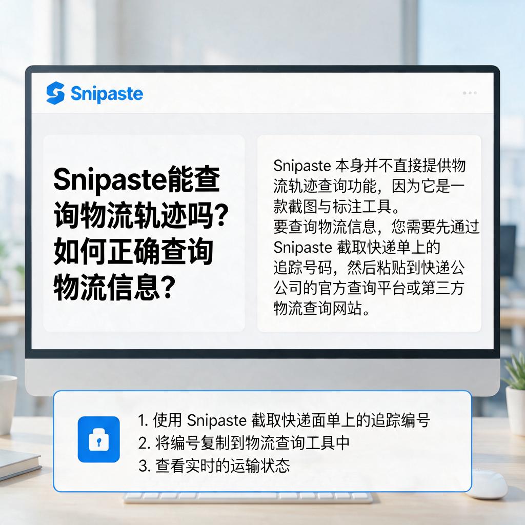 Snipaste能查询物流轨迹吗?如何正确查询物流信息?