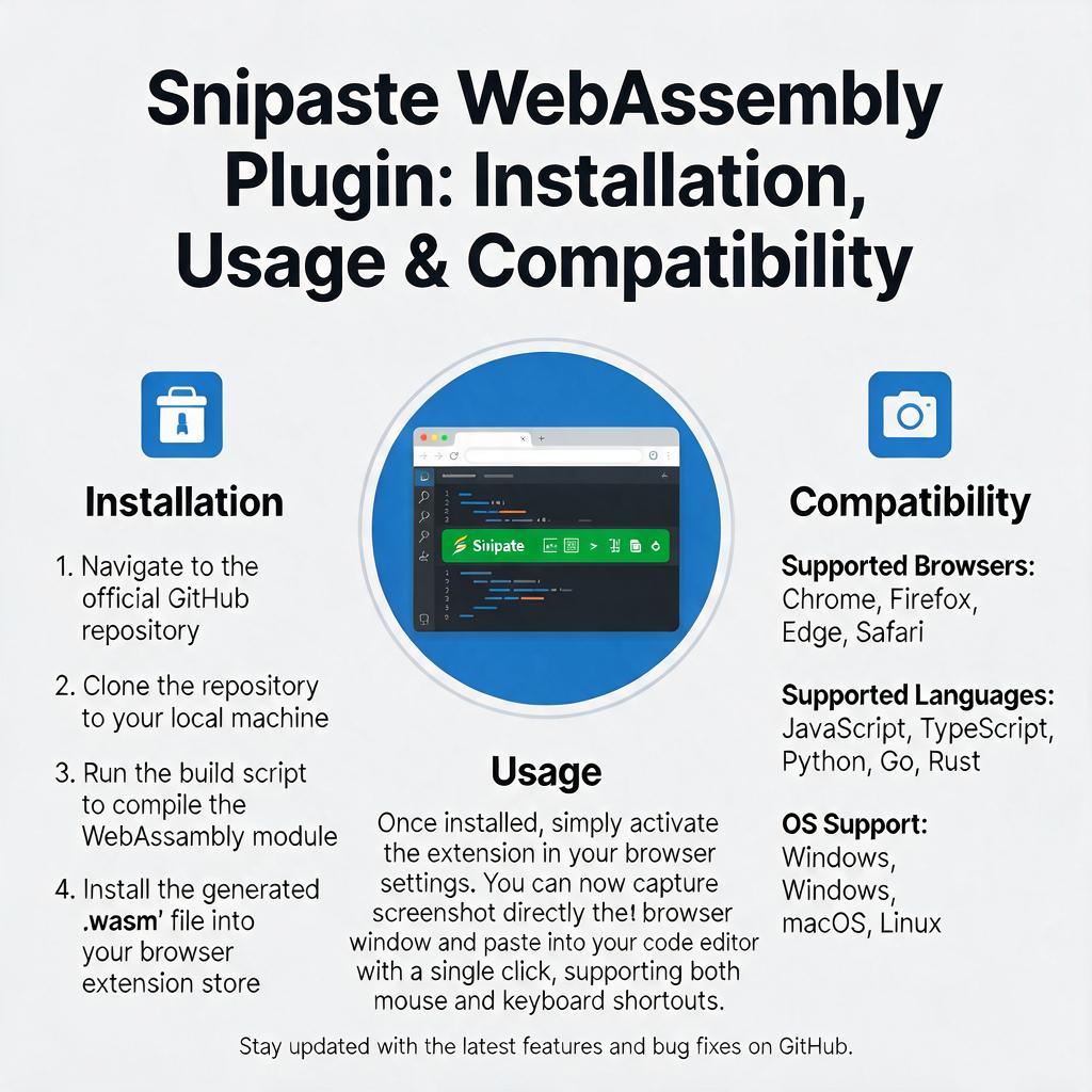 Snipaste WebAssembly插件如何安装使用及功能兼容性怎样?