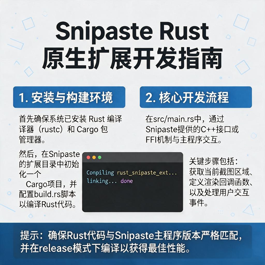 Snipaste如何安装并开发Rust原生扩展?