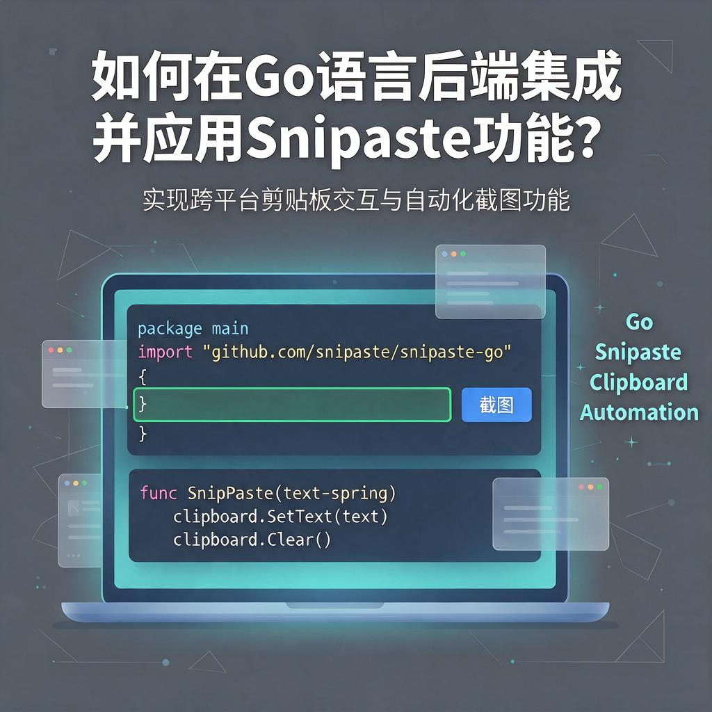 如何在Go语言后端集成并应用Snipaste功能?