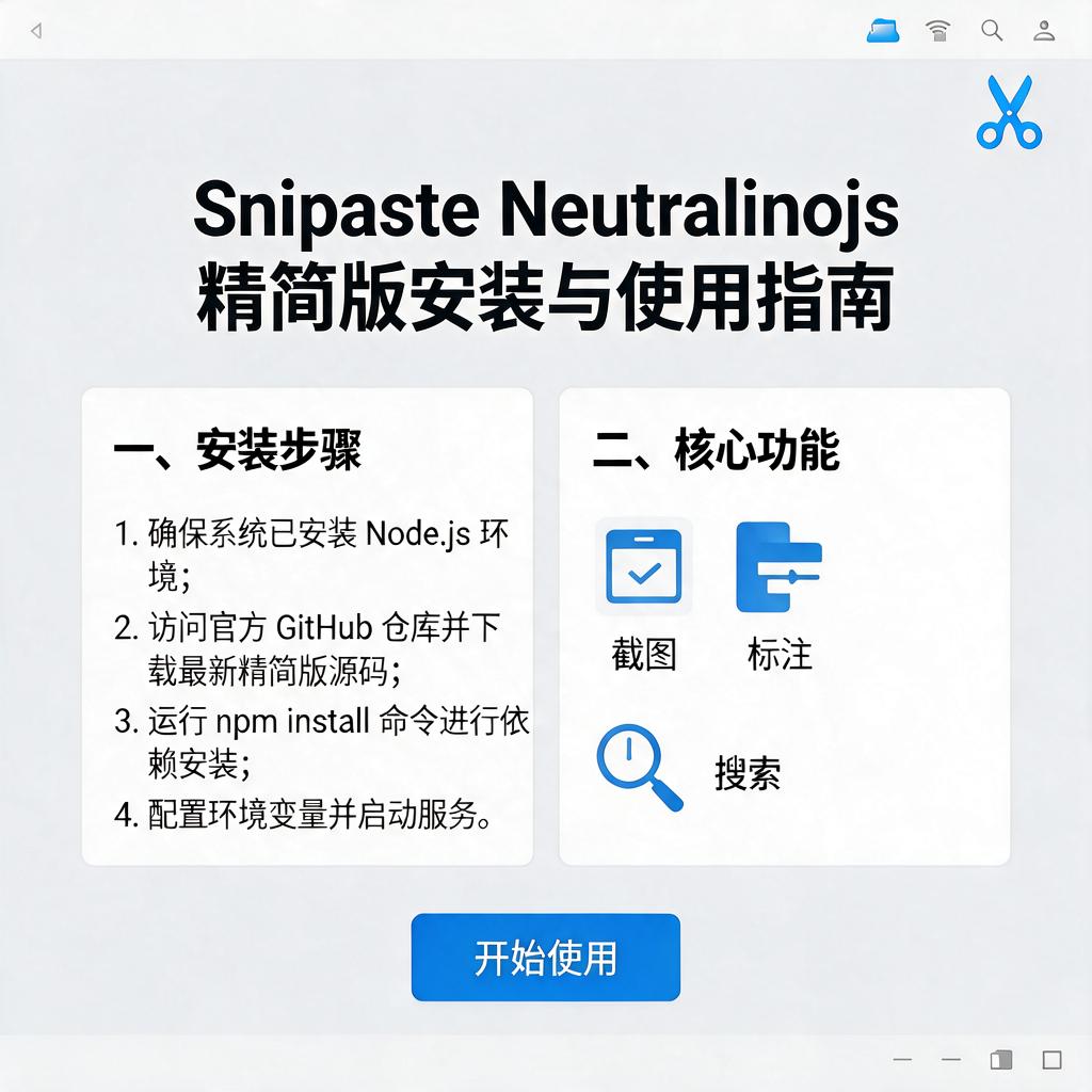 Snipaste Neutralinojs精简版怎么安装使用？