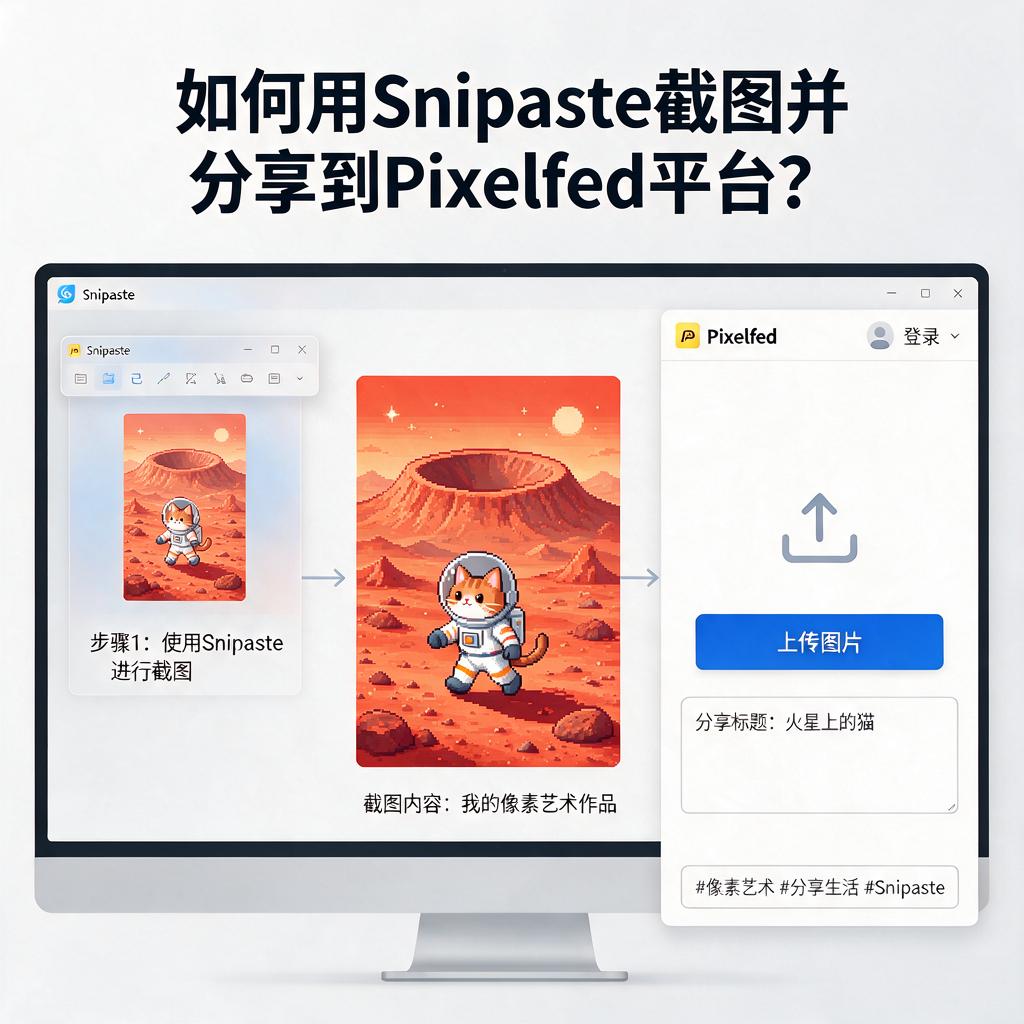 如何用Snipaste截图并分享到Pixelfed平台?