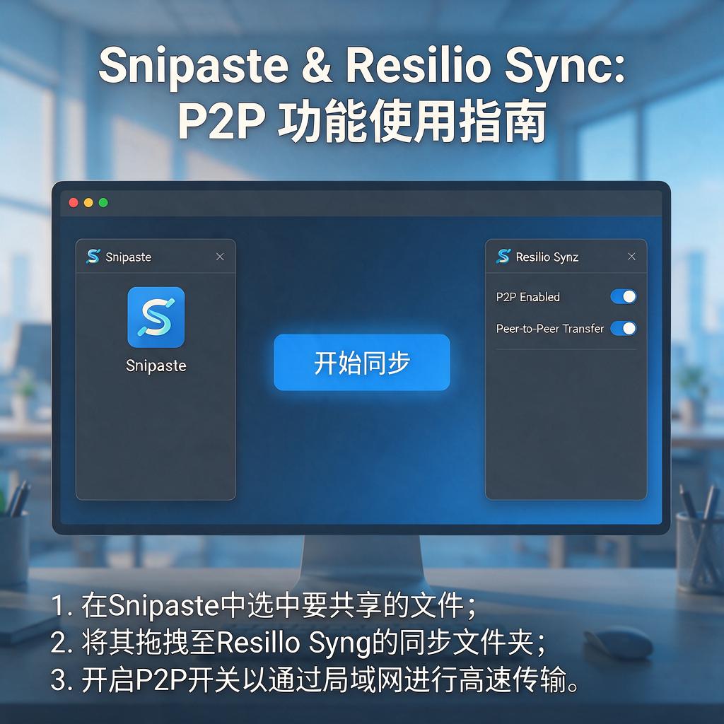 Snipaste和Resilio Sync的P2P功能怎么用?