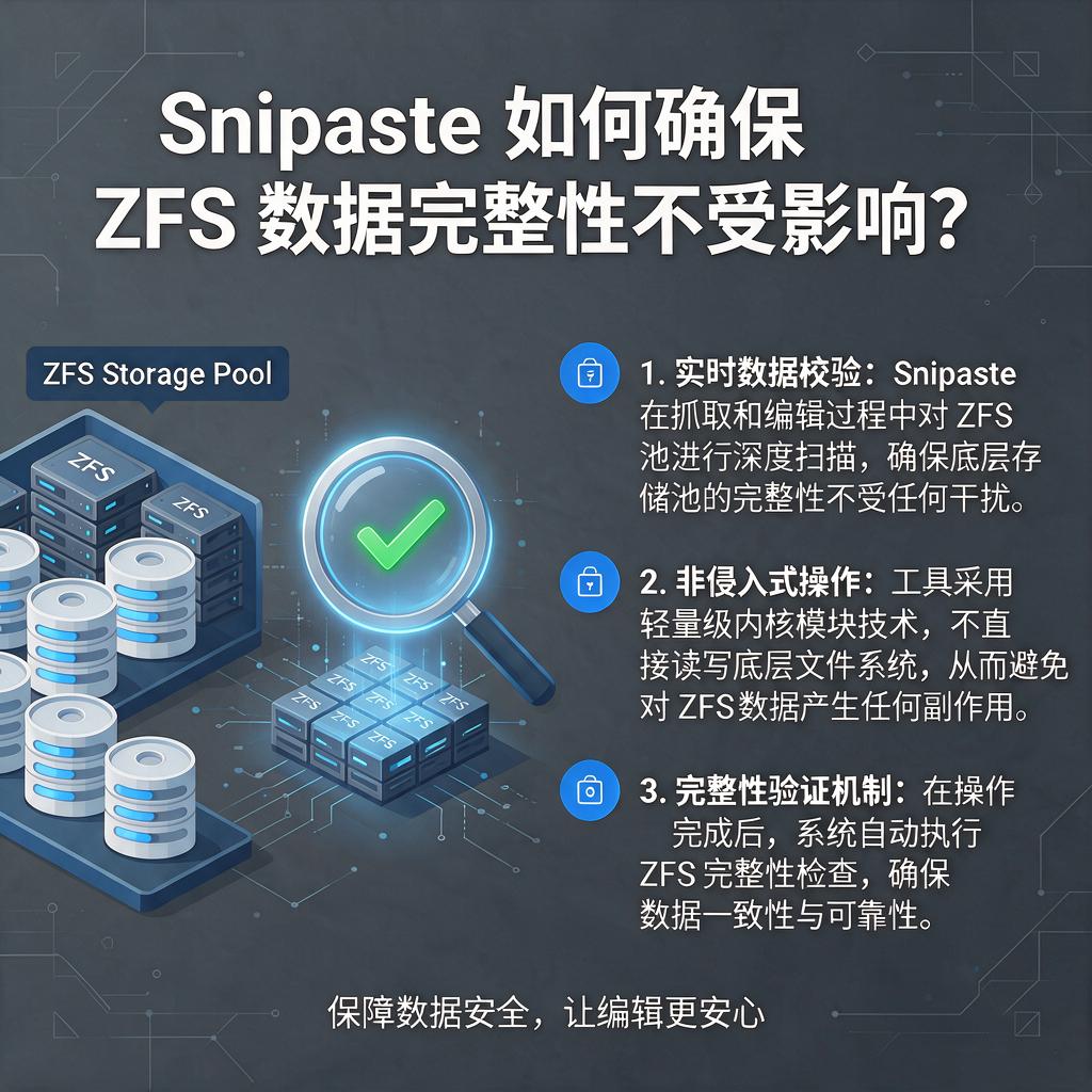 Snipaste如何确保ZFS数据完整性不受影响?