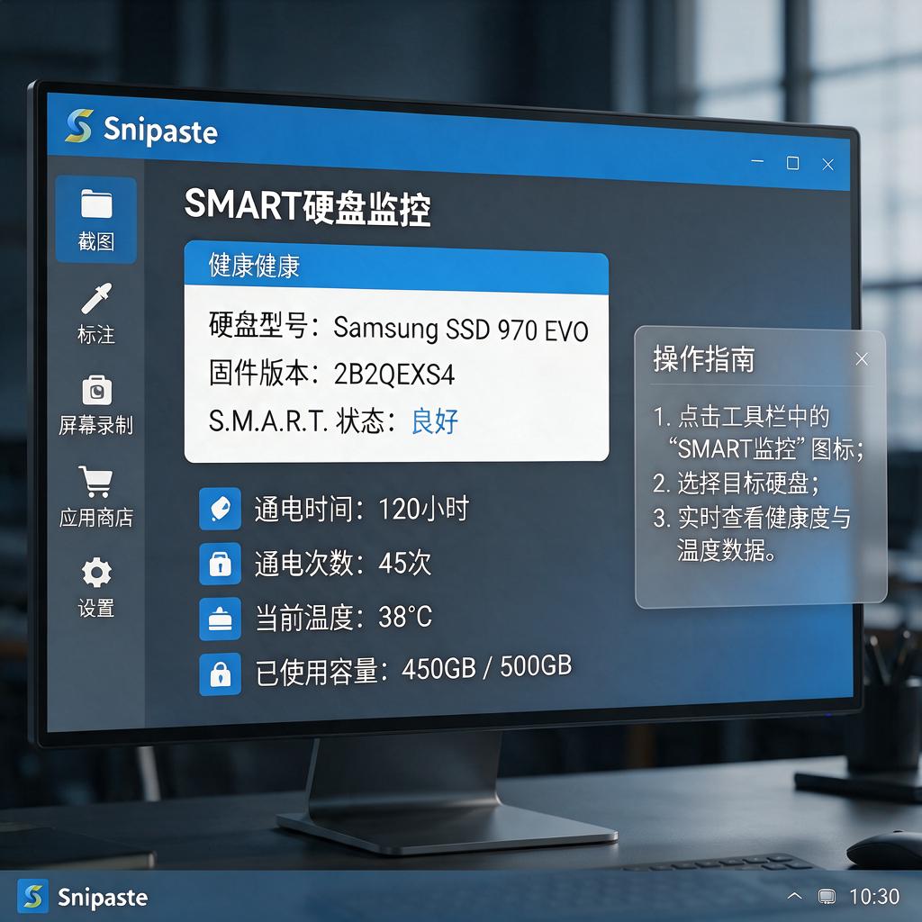 Snipaste能实现SMART硬盘监控吗?如何操作?