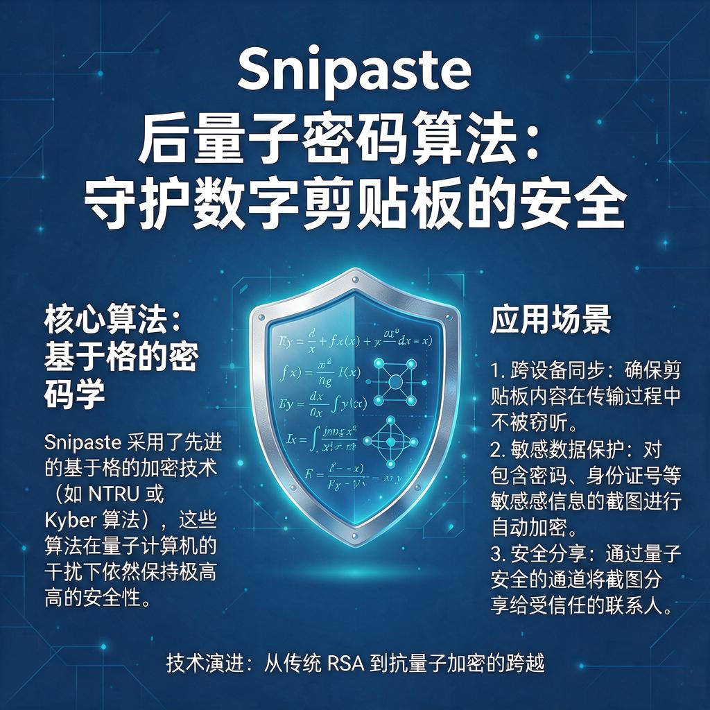 Snipaste相关的后量子密码算法是什么?如何应用?